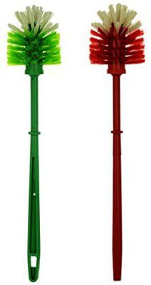 Aristo Plastic Toilet Brushes Pack of 2 Mix Colour (8 cm x 8 cm x 42 cm)