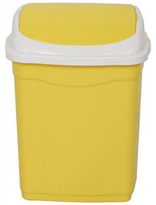 Aristo Small Plastic Swing Dustbin,16 Ltr Yellow