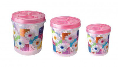 ARISTO Store Queen Air-Tight Storage Container For Multipurpose use,set of 3 Tranparent
