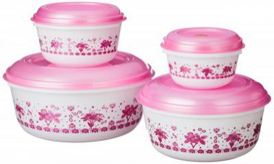 Aristo Supreme Plastic Storage Container Set Of 4, Color May Vary (Capacity - 350-650 - 1300-2500 ml)