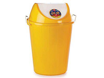 ARISTO Swing Lid Garbage Waste Dustbin 80 Ltr (Yellow), (51 (D) X 76.5 Cm)