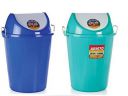 ARISTO Swing Lid Garbage Waste Dustbin with Metal Side Handle 25 LTR (Green & Blue) COMBO...