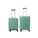 Aristocrat 2 Pc Polypropylene Prime Set 8 Spinner Wheels Trolley Bags for Travel Hardcase Luggage,Lightweight Bag & Combination Lock with 3 Years Warranty (Green) (55, 66) Cm, Small,Medium...