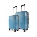 Aristocrat Air Pro Set of 2 Polypropylene Hard Luggage (55cm and 66cm) | Cabin and Medium Check-in Luggage | Secured Combination Lock | Cross Teal | Unisex...