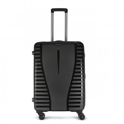 Aristocrat Airpro 55cm Polypropylene Hardsided Cabin Size 8 Wheels Black Trolley Bag