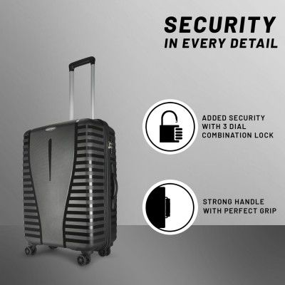 Aristocrat Airpro 66 cms Medium Check-in Polypropylene Hardsided 8 Wheels Luggage | 7-Year Warranty