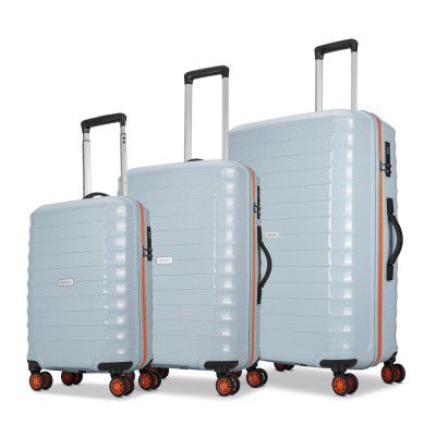 Aristocrat Altitude 8 Wheel Set of 3 (Small + Medium + Large) Hard Case Trolley Bags | 3 Year International Warranty