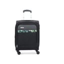 Aristocrat Cabin Commander 55Cms Premium Polyester with PVC Coating Softshell Sided Size 4 Wheels Small Black Inline Suitcase...