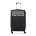 Aristocrat Commander 79Cms Premium Polyester PVC Coating Soft Sided Check-in 4 Wheels Large Black Spinner Suitcase...