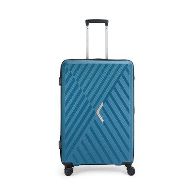 Aristocrat Cross 69Cm Polypropylene Hardside Medium Size 8 Wheel Spinners Dark Grey Trolley Bag