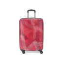 Aristocrat Dual Edge 55cm Polycarbonate & Polypropylene Printed Hardsided Cabin Luggage 4W Red Strolley...