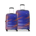 Aristocrat Force (55 cm+76 cm) Acrylonitrile Butadiene Styrene(Abs) Pack of 2 (Cabin+Large) 4 Spinner Wheels Hardsided Fire Cracker(Red) Suitcase Sets...