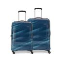 Aristocrat Force (55 cm+76 cm) Acrylonitrile Butadiene Styrene(Abs) Pack of 2(Cabin+Large) 4 Spinner Wheels Hardsided Scuba Blue Suitcase Sets...