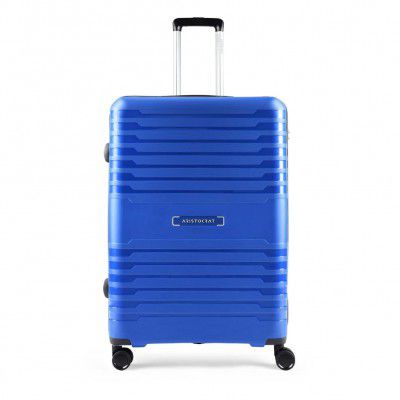 Aristocrat Harbour 76cm Polypropylene Hardsided Large Size 8 Wheels Blue Suitcase