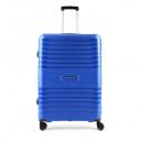 Aristocrat Harbour 76cm Polypropylene Hardsided Large Size 8 Wheels Blue Suitcase...
