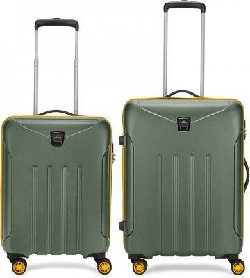 ARISTOCRAT Hard Body Set of 2 Luggage 8 Wheels - ARISTOFALCON-PROSET 55+65 360 N. TGN - Green