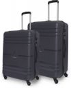 ARISTOCRAT Hard Body Set of 2 Luggage - Airstop Cabin & Medium (Set Of 2) 7 Year Warranty - Grey...