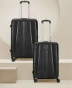 ARISTOCRAT Hard Body Set of 2 Luggage - Invictus Set of 2 (Small 55cm | Medium 65cm)) - Trolley Bag Jet Black...