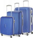 ARISTOCRAT Hard Body Set of 3 Luggage 4 Wheels - Cabin+Medium+Large (55+65+75 cm) Poly propylene 4 Spinner Wheels Trolley - Blue...