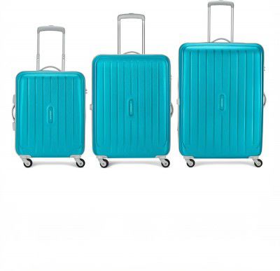 ARISTOCRAT Hard Body Set of 3 Luggage 4 Wheels - Photon 3 (Small 55cm | Medium 64cm | Large 75cm) - Trolley Bag - Teal