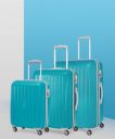 ARISTOCRAT Hard Body Set of 3 Luggage 4 Wheels - Photon 3P Set (Cabin+Medium+Large) - Trolley Bag - Teal...