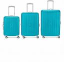 ARISTOCRAT Hard Body Set of 3 Luggage 4 Wheels - Photon 3 (Small 55cm | Medium 64cm | Large 75cm) - Trolley Bag - Teal...