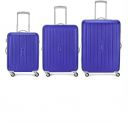 ARISTOCRAT Hard Body Set of 3 Luggage 4 Wheels - Photon 3 (Small 55cm | Medium 64cm | Large 75cm) - Trolley Bag - Blue...