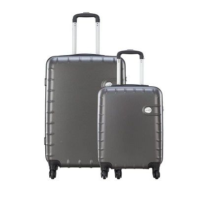 Aristocrat Lisbon Set of Small and Medium Graphite Hardside Trolley Bag with Anti-Scratch Surface