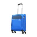 Aristocrat Oasis Plus Cabin Size Softshell Luggage (55 Cm) | Spacious Polyester Inline Trolley Bag Dazzling Blue, Large...