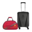 Aristocrat Polycarbonate AIRPRO Hard Shell Spinner Suitcase 55 JBK + Cadet DF 62 RED, 55 Cm...