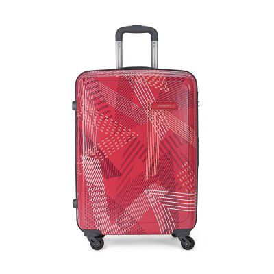 Aristocrat Polyester Hard 66 Cms Luggage- Suitcase(Duedge65Der Deep Red)