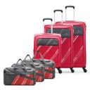 Aristocrat Polyester Trigon Soft Side 4 Spinner Wheels Hexa Luggage Set Of 6...