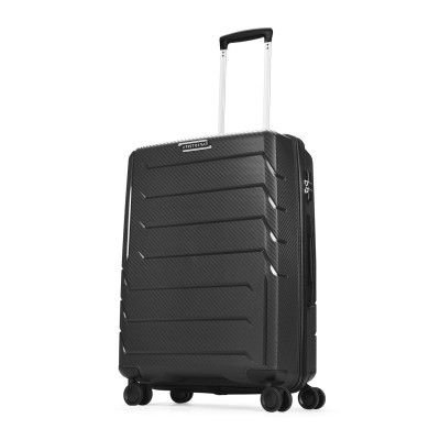 Aristocrat Polypropylene Chroma Check-in 66 Cm(Medium) 8 Wheels Spinner Trolley Bags