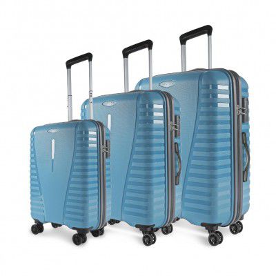 Aristocrat Polypropylene (PP) Airpro Set of 3 Hard Carry-On Spinner Suitcase (55+66+76Cm)
