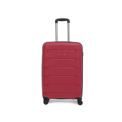 Aristocrat Porto 55cm Maroon Polypropylene Harsided Cabin Luggage 8W Strolley