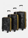 Aristocrat Rock Set Of 3 Textured Hard Suitcase Trolley Bag- 191L...