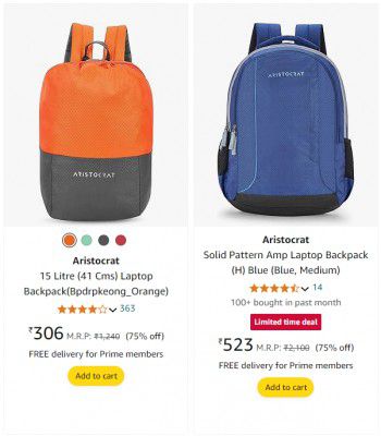 Aristocrat & Skybags Backpacks – Up to 82% OFF Mega Sale