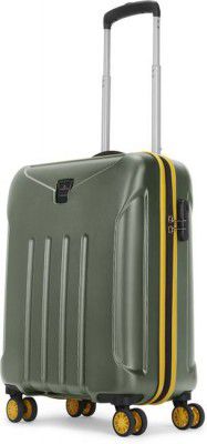 ARISTOCRAT Small Cabin Suitcase (55 cm) 8 Wheels - Falcon Pro Polycarbonate | Trolley Bag With Combination Lock - Green