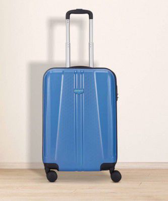 ARISTOCRAT Small Cabin Suitcase (55 cm) 8 Wheels - Invictus 55 - Hardbody Trolley Bag Ocean Blue - Blue