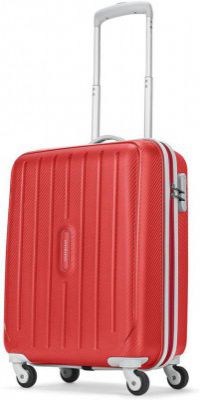 ARISTOCRAT Small Cabin Suitcase (55 cm) 4 Wheels - Photon 55 - Hardbody Trolley Bag - Red