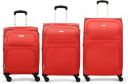 ARISTOCRAT  Soft Body Set of 3 Luggage 4 Wheels - TRIGON 4W EXP STROLLY 56+68+80 RED - Red...