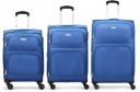ARISTOCRAT  Soft Body Set of 3 Luggage 4 Wheels - TRIGON 4W EXP STROLLY 56+68+80 BLUE - Blue...