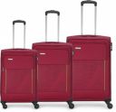 ARISTOCRAT Soft Body Set of 3 Luggage - Titus 4W Strolly 58+68+78 (E) - Red...