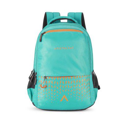 Aristocrat Solid Pattern Bean Backpack Teal (Teal, Medium)