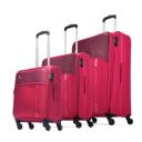 Aristocrat Striker Set of 3 Cabin, Medium & Large Size Soft Luggage (59 cm, 69 cm & 79 cm) | Spacious Polyester Trolley with 4 Wheels...