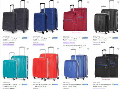 [ Pack of 2 ] Aristocrat Suitcases Starts ₹2199