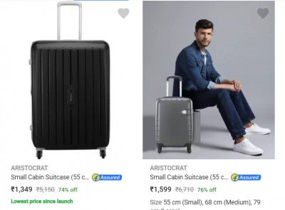 Aristocrat Suitcases up to 76% Discount