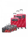Aristocrat Trigon Hexa Set Of 6 Soft-Sided Trolley Bag...