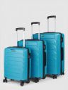 Aristocrat Unisex CHROMA Set of 3 Textured CB+MD+LG Hard-Sided Trolley Suitcases...