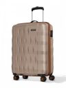 Aristocrat Unisex Comet Champagne Small Hard Luggage Cabin Trolley Bag with 8-Wheel...